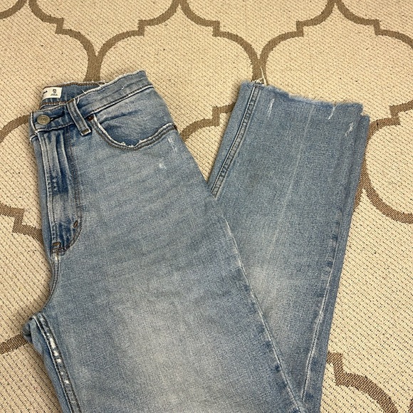 Abercrombie & Fitch Denim - Abercrombie & Fitch The Ankle Straight Ultra High Rise blue Jeans curve love